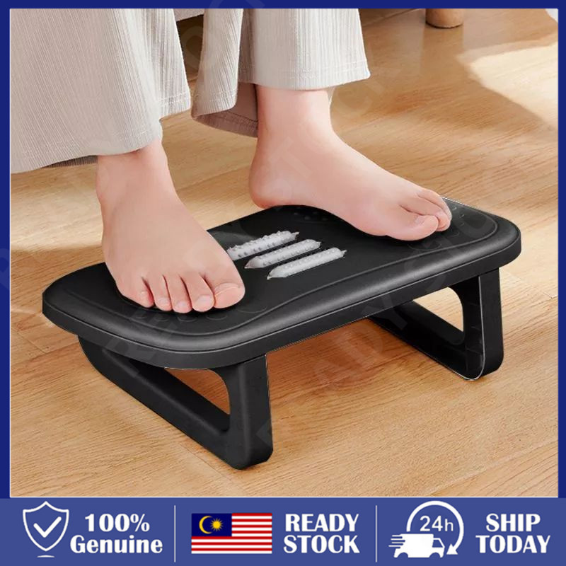 Ergonomic Foot Stool with Massage Roller Non Slip Rest Stool Under ...