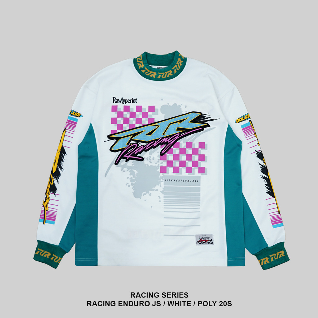 Rawtype RIOT Racing Enduro Jersey - White | Shopee Malaysia