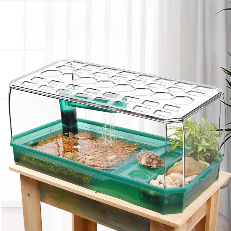 Turtle Breeding Tank With Lid Ecological Landscaping Turtle Breeding ...