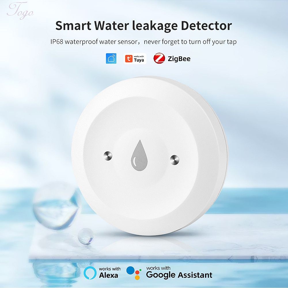 SMATRUL Tuya Zigbee Water Leak Sensor, Flooding Detector, Smart Life APP Notification Alerts Alarm Home Security Need Gateway