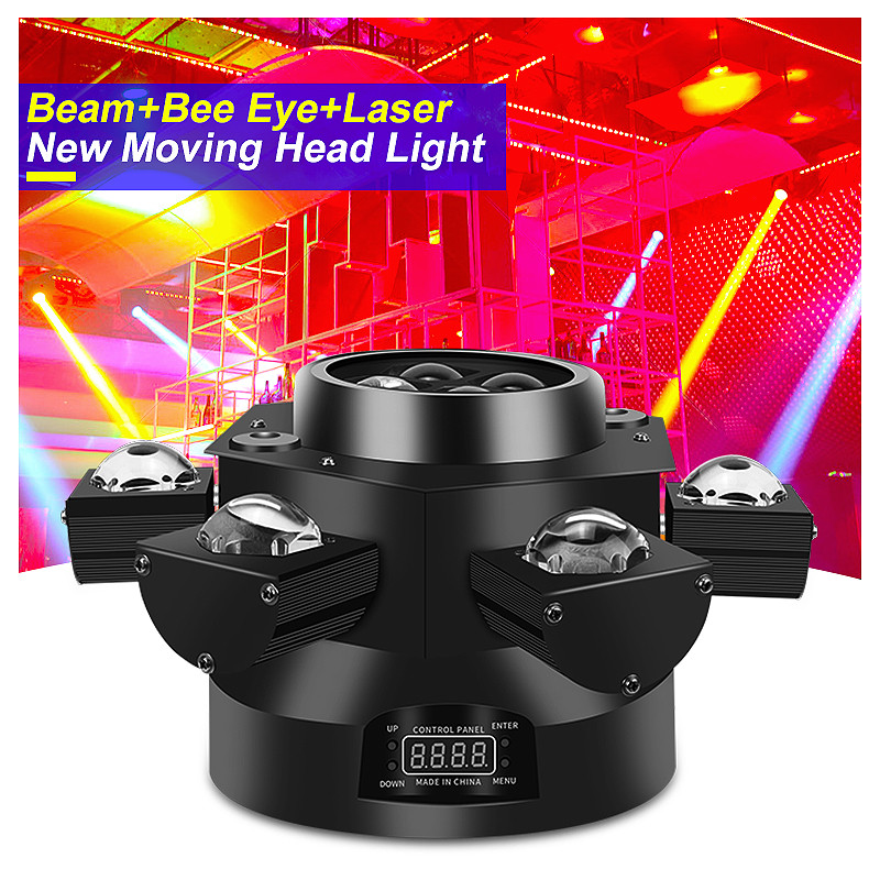 SHTX Whirlwind 6 arm Laser Bee Eye moving head light sound dmx control ...