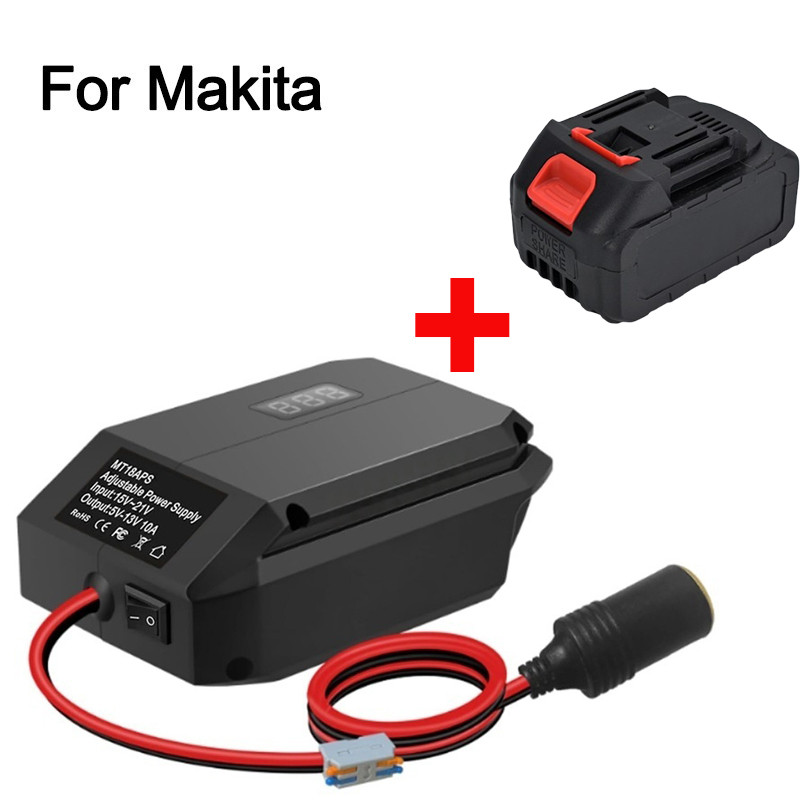 makita 18v to 12v cigarette 18V to12V Step Down Converter for Makita Battery,Power Wheels Adapter, Cigarette Lighter Buck Adapter for Car Power Tools