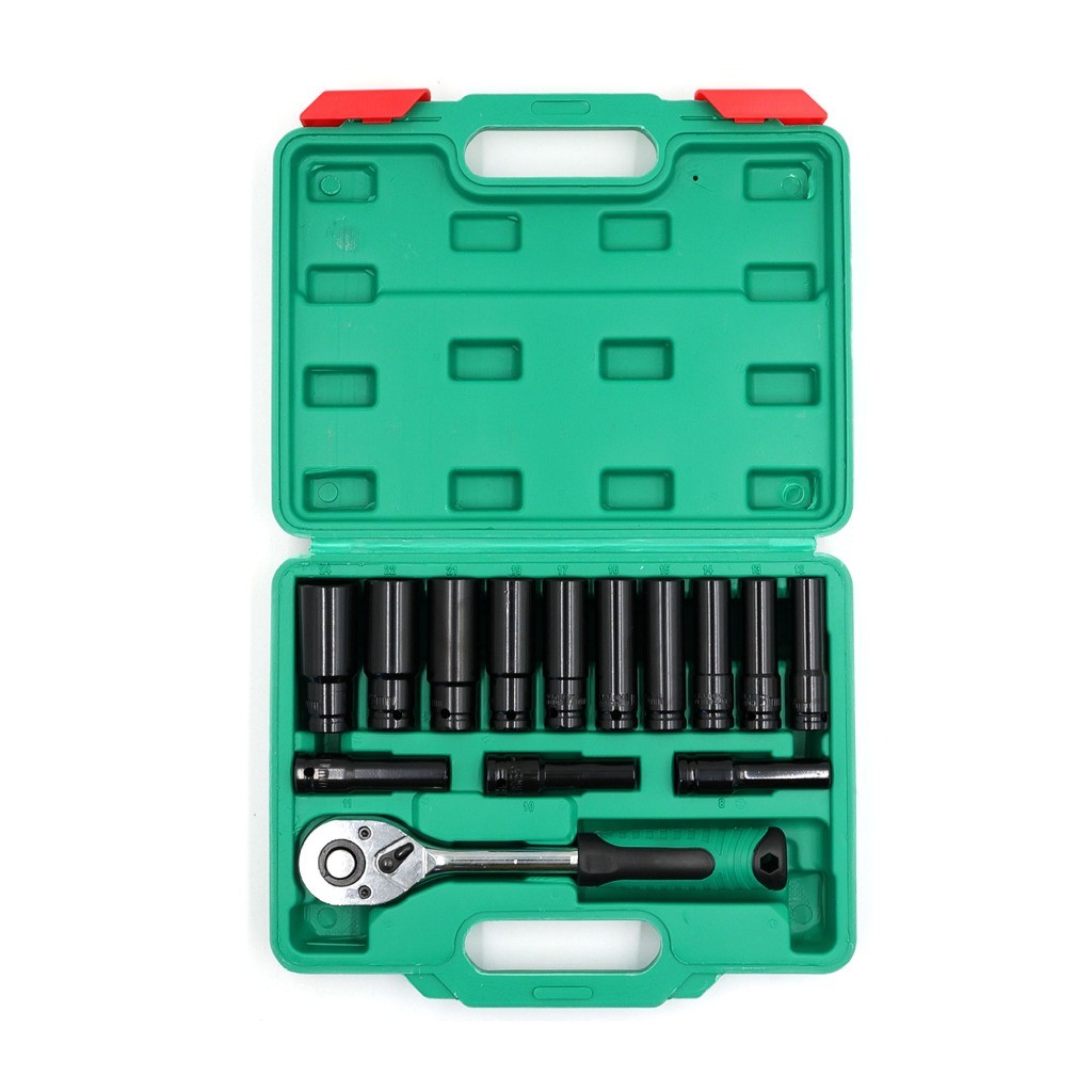1/2 inch 14pcs Ratchet 24 teeth Sockets 8 10 11 12 13 14 15 16 17 19 21 ...