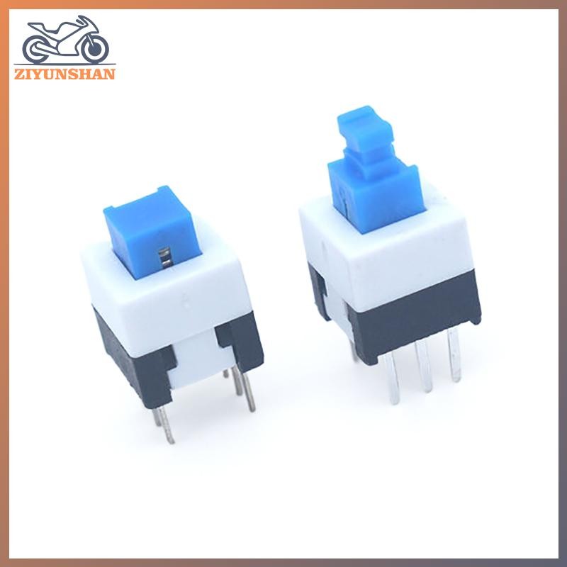 ziyunshan 10Pcs/Lot Square 7x7x12mm 6 Pin DPDT Mini Push Button Flat ...