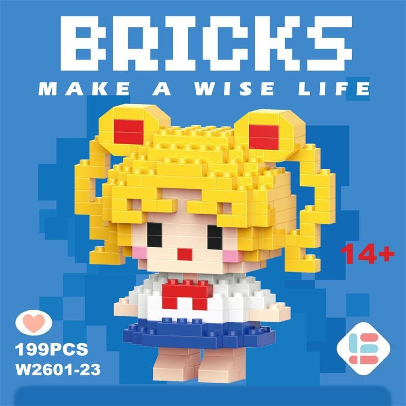 Princess Elsa Cartoon Snow White Doll Mini Particle Building Blocks ...