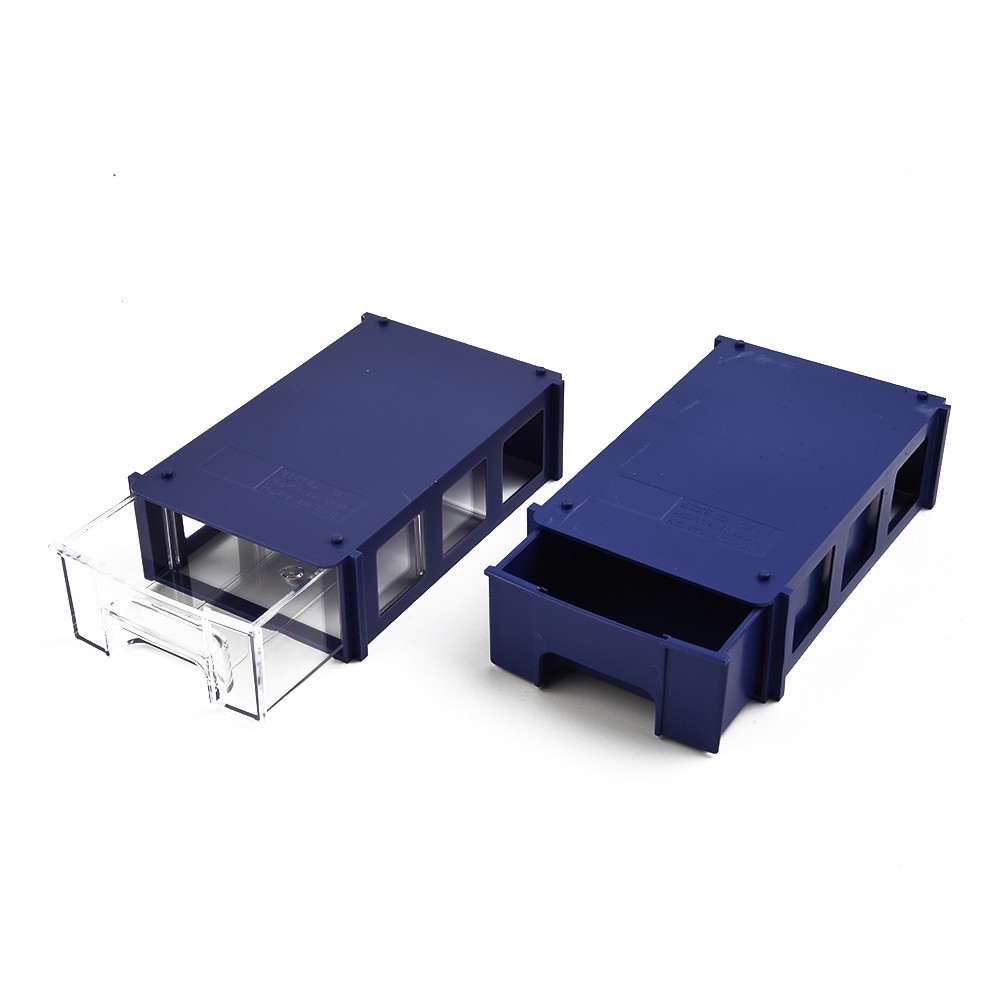 Stackable Plastic Hardware Parts Storage Boxes Component Screws Toolbox ...