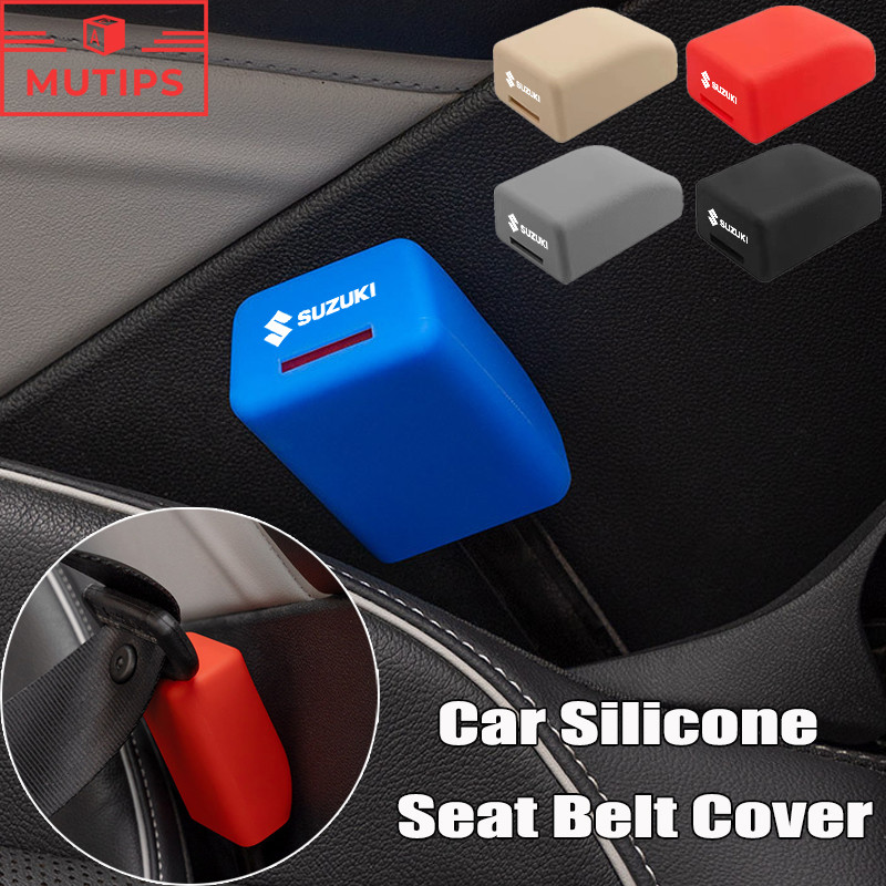 Silicone Anti-Scratch Seat Belt Buckle Cover – Universal Car Accessory, Pair 4 thumbnail image
