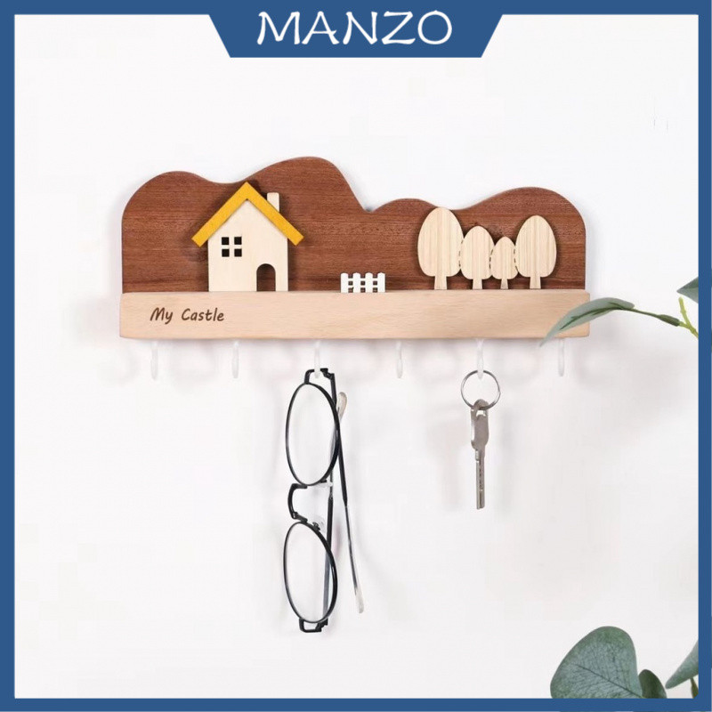 Key Card Cartoon Hook Wall Decoration Entrance Key Storage Rack Wall ...