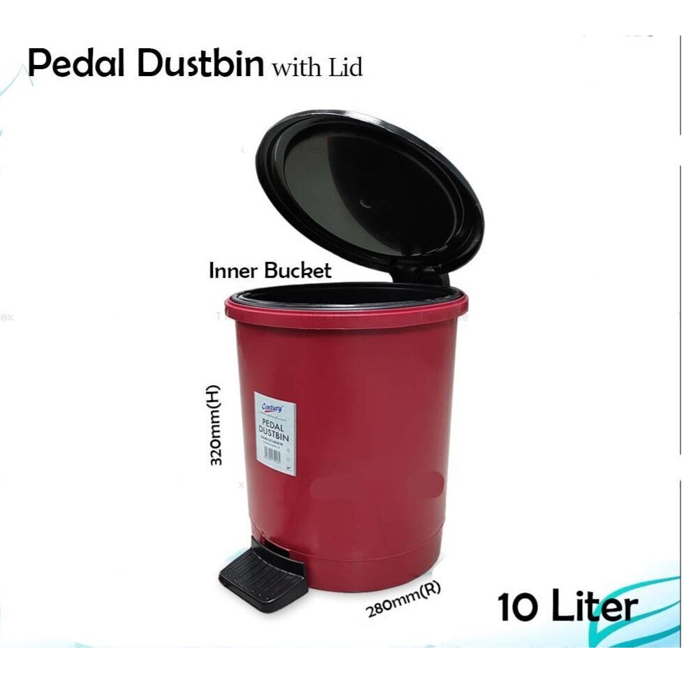 Pedal Dustbin with Lid / Lid Rubbish Bin / Step Dustbin / Round Trash ...