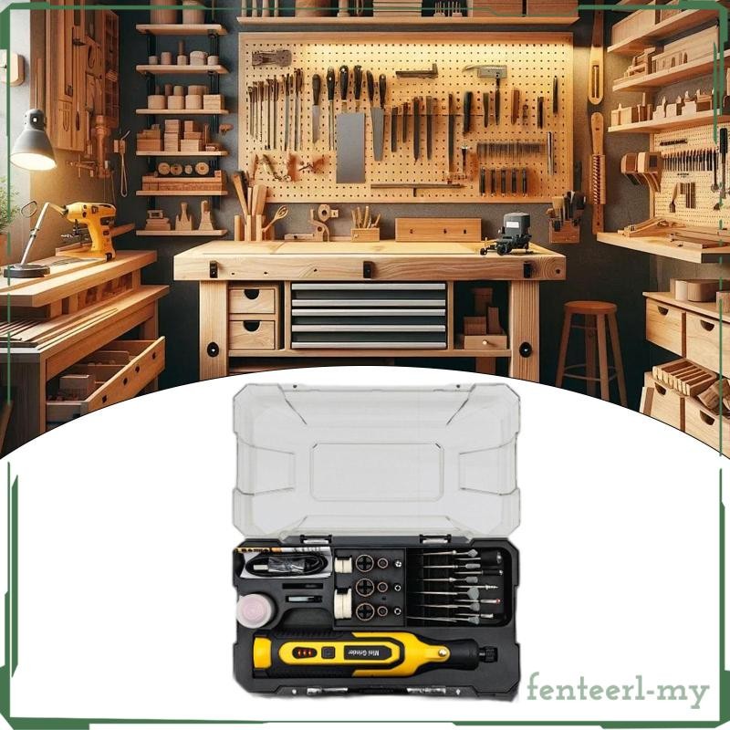 [Fenteer1efMY] Mini Cordless Rotary Tool Kit Small DIY Crafts Handheld ...