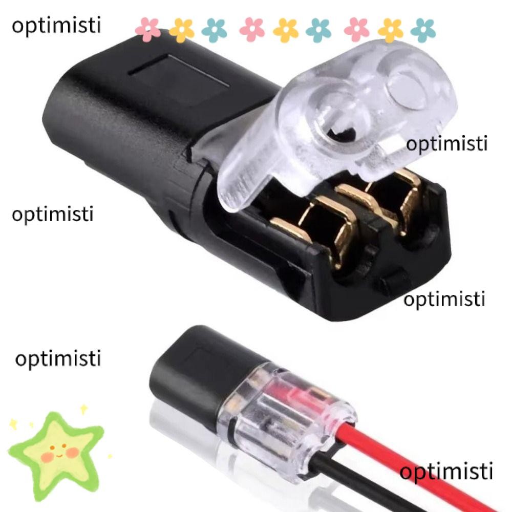 OPTIMISTI Quick Terminal Block, 2Pin With Locking Buckle Fast Plug Wire ...