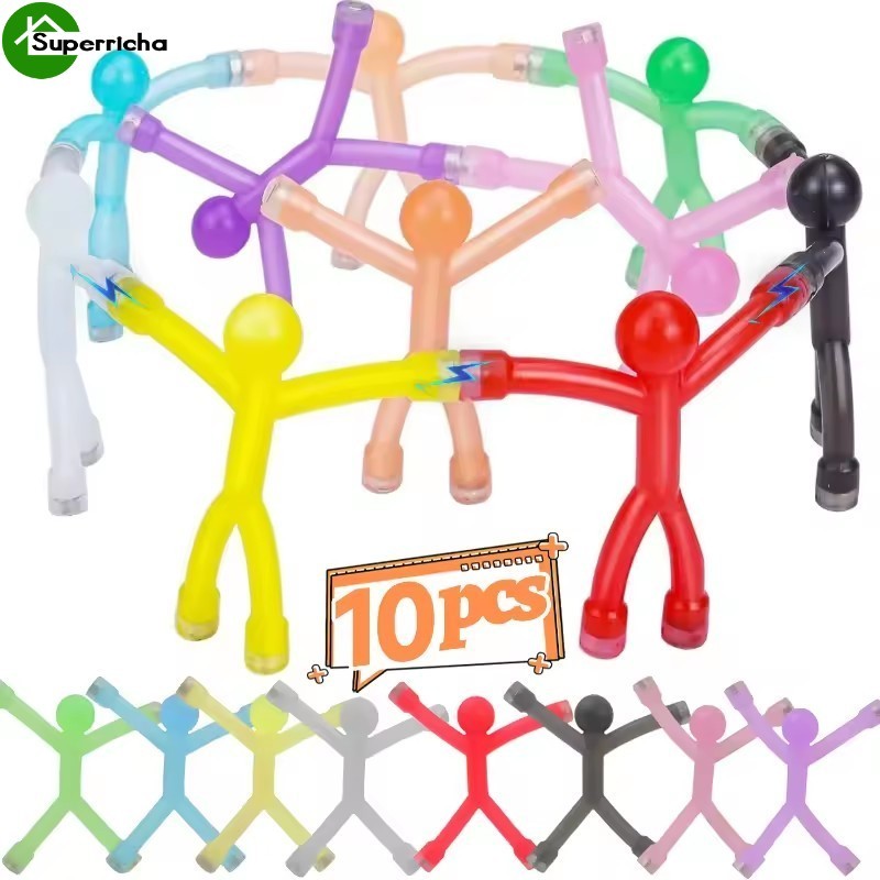 2/5/10Pcs Mini Man Refrigerator Magnets - Flexible Fridge Men Magnetic ...