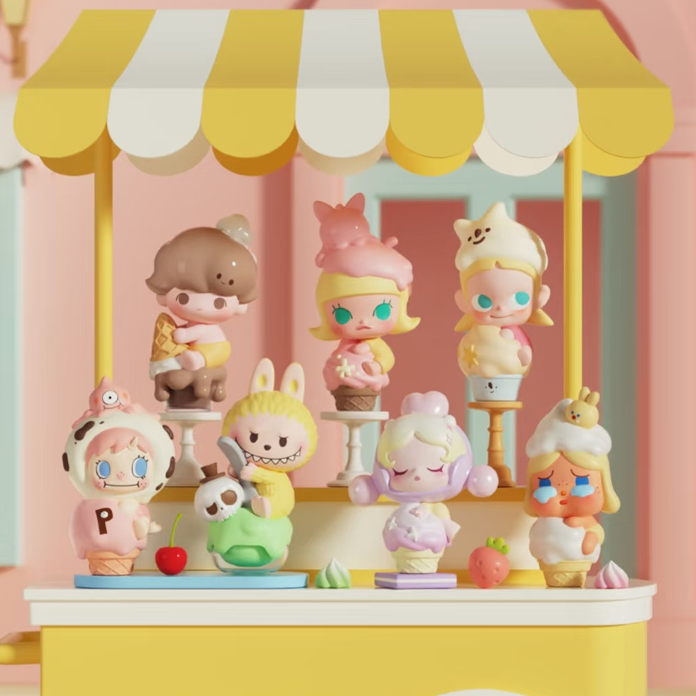 [Genuine] POPMART POP BEAN Ice Cream Series Mini SP CRYBABY LABUBU ...