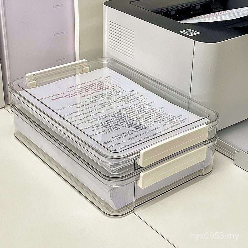 A a4 Transparent Storage a4 Paper Organize Stationery Storage Box ...