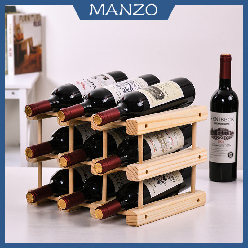 European Style Wooden Wine Rack Decoration Multilayer Wine Shelf for ...