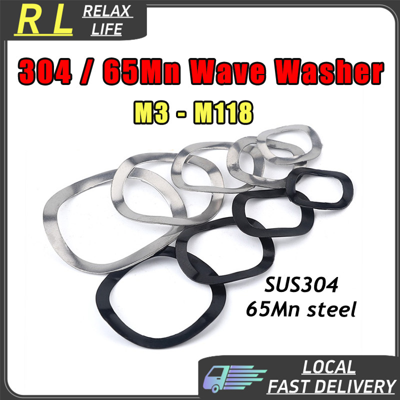【RL】Wave Washer 65 Mn 304 Stainless Steel Black M3-M118 Wave Spring ...