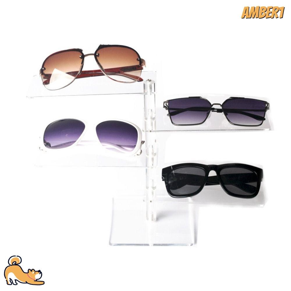 AMBER1 Glasses Display Shelf, Acrylic Multi Layers Sunglass Storage ...