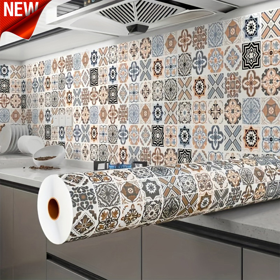 20cm Kitchen wallpaper waterproof, oil-proof and high-temperature ...