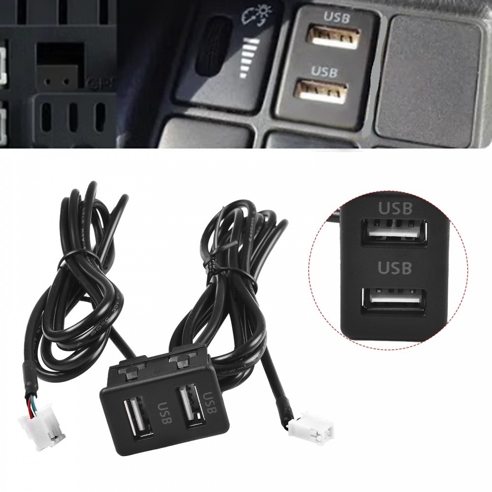 USB Socket Car Dashboard Direct Installation Universal ABS High-quality ...