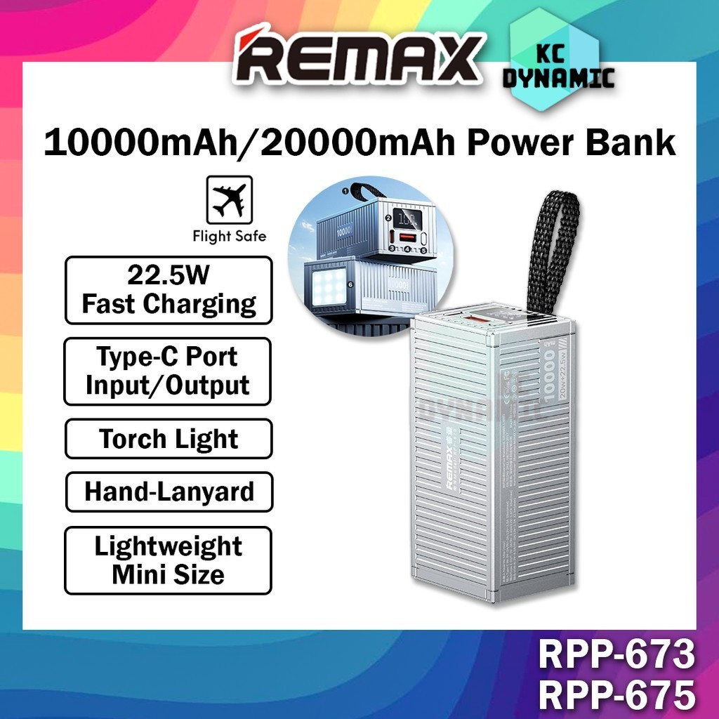 Remax RPP-673 10000mAh Powerbank Mini Remax RPP-675 20000mAh Powerbank ...