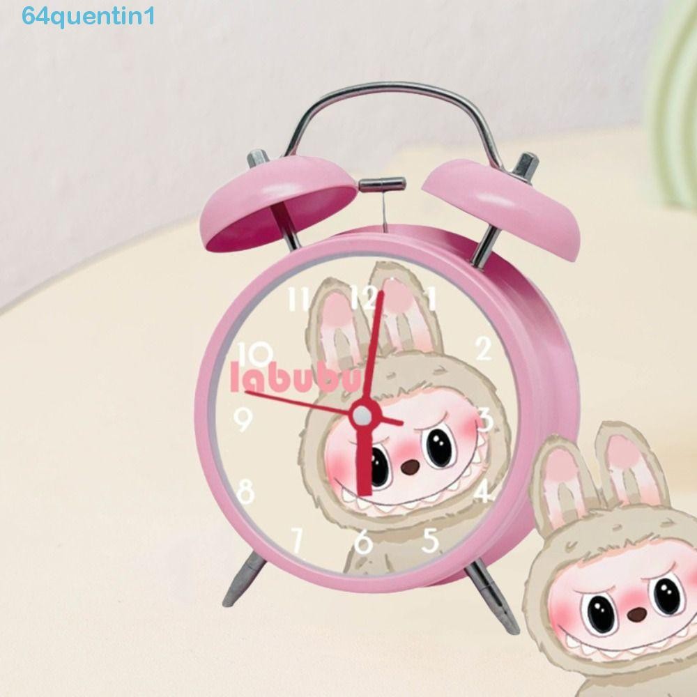 QUENTIN1 Labubu Alarm Clock, Mute Round Tabletop Clock, Funny Cartoon ...