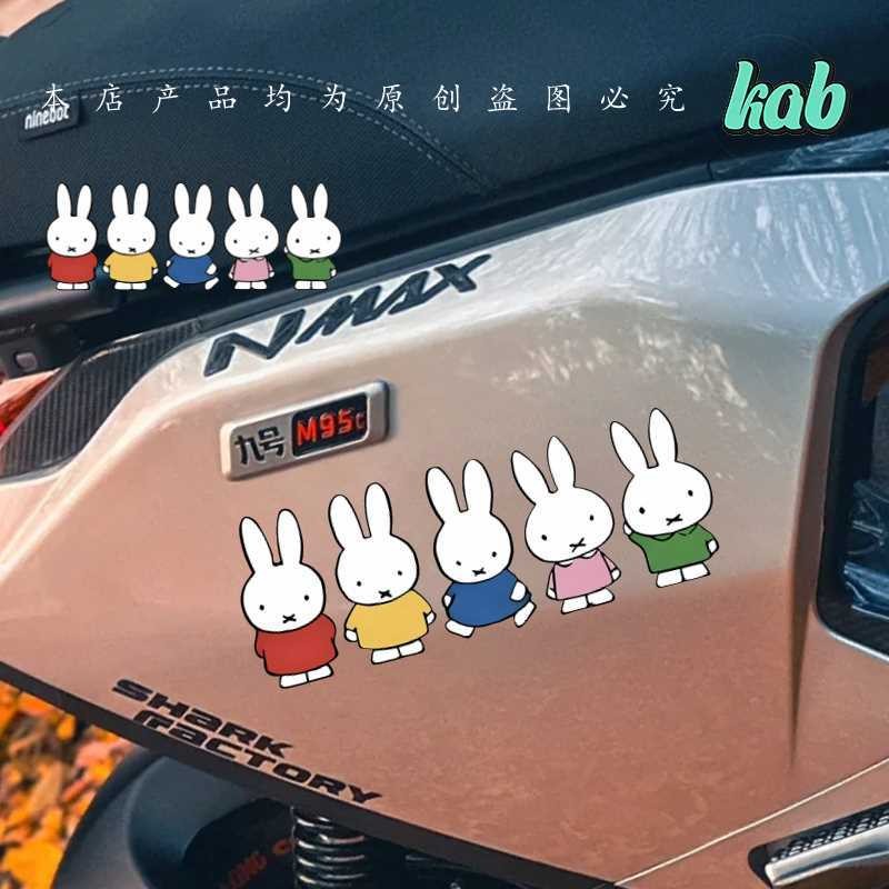 Miffy Rabbit Cartoon Car Cute Decorative Car Sticker Electric Car Car ...