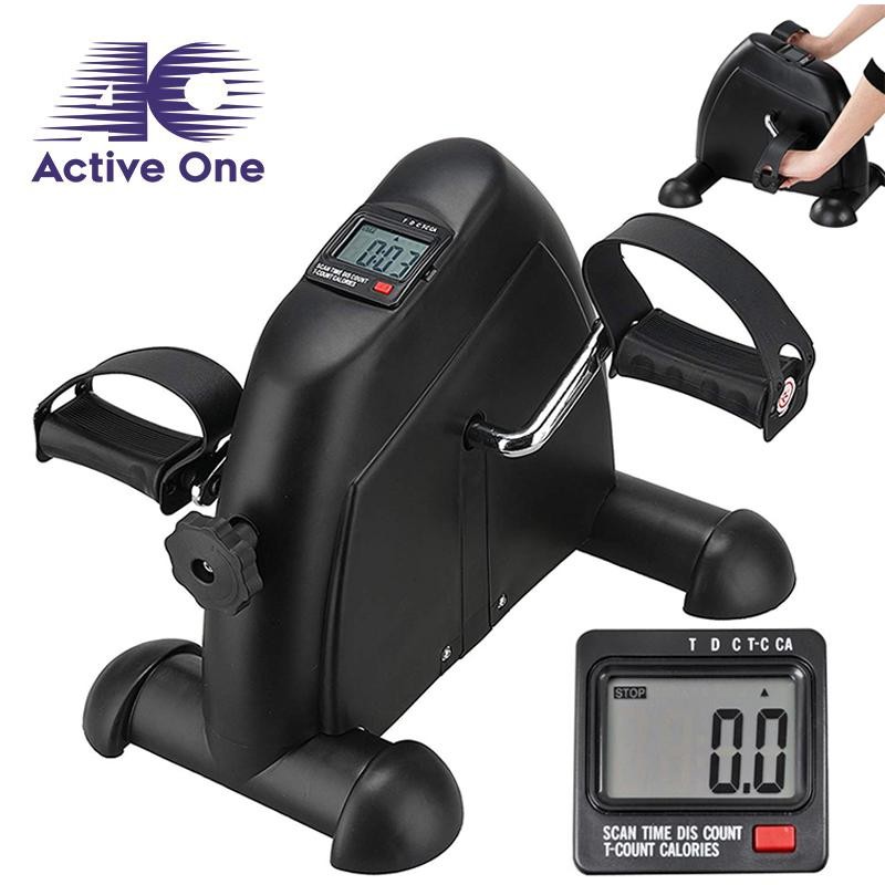 MYACTIVEONE Small Exercise Bike For Leg Arm Cycling Exerciser With LCD ...
