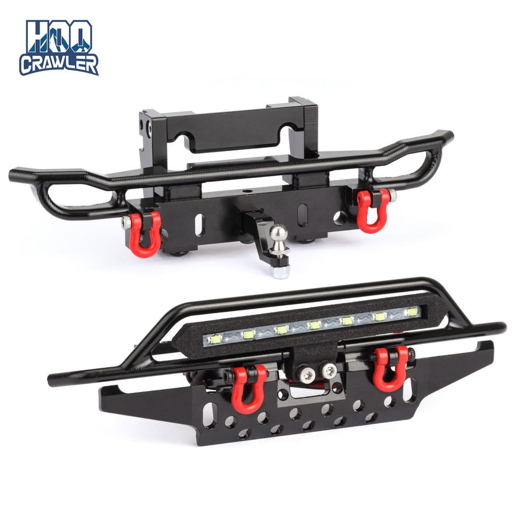 HooCrawler CNC Aluminum Front Rear Bumper for 1/18 RC Crawler TRX4M ...