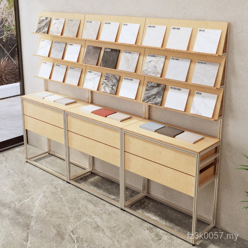 Birch Board Display Rack Shelf Aluminum Profile Multi-Layer Drawer ...