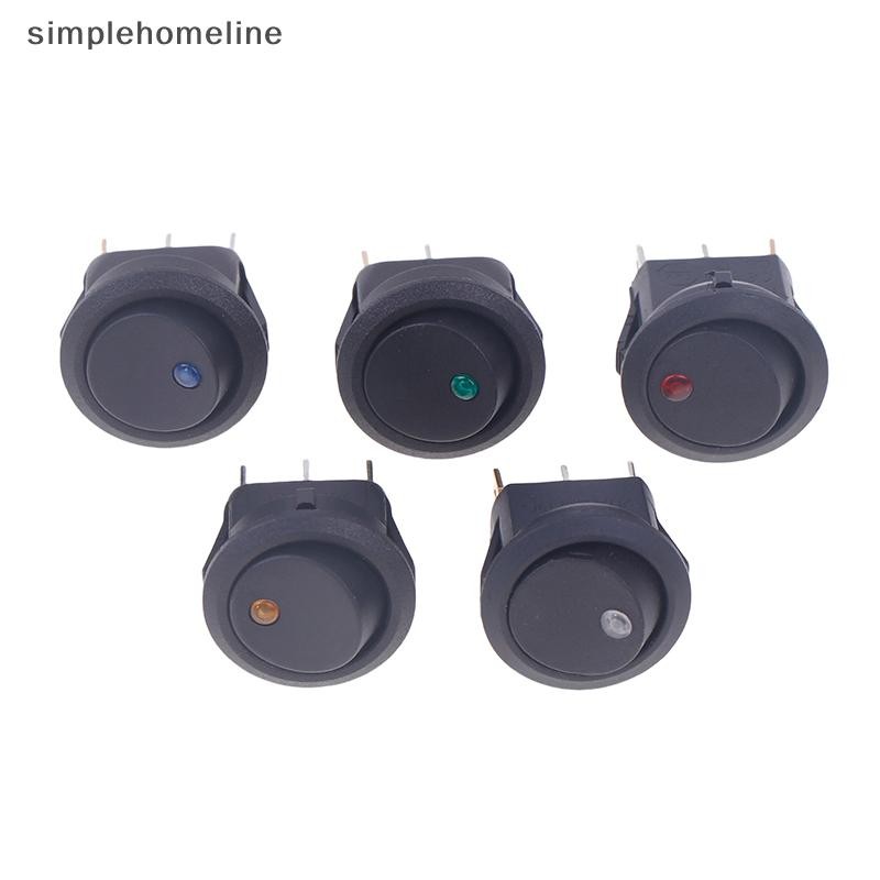 SLMY 5Pcs 5 Colors Push Button Switch 3 Pin 12V 20A Amps Car Truck ...