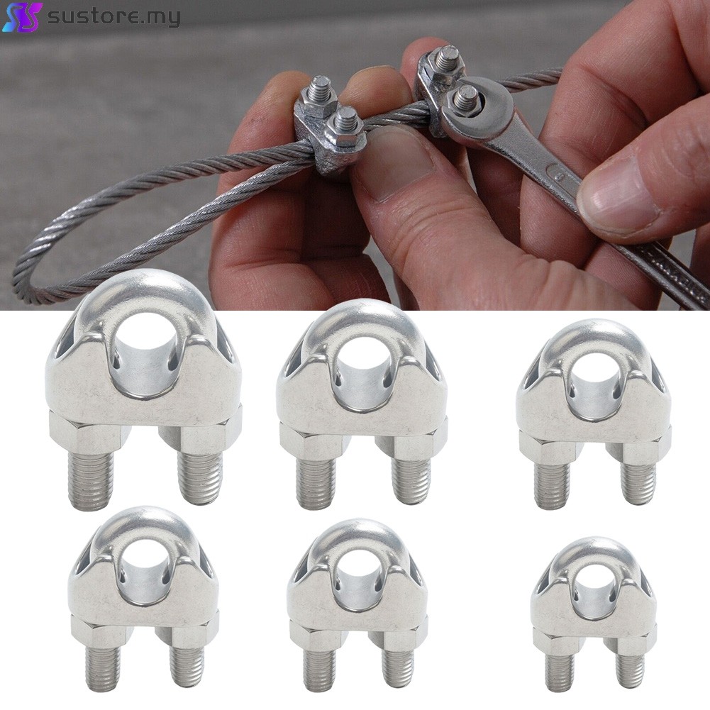 [Super] Stainless Steel Wire Rope Clamp Simplex Rope2-8mm U-shaped head ...