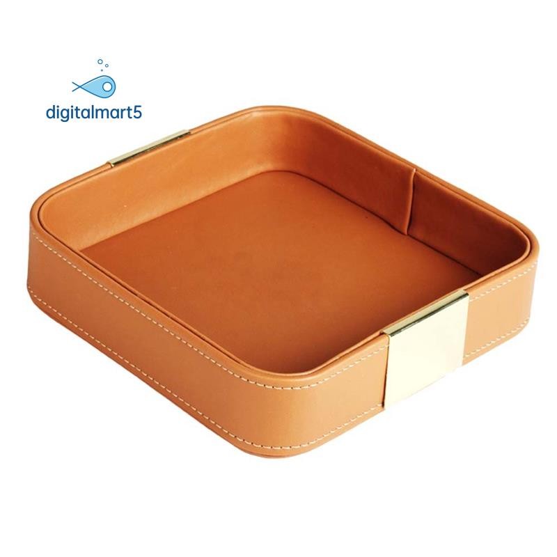 Leather Desktop Storage Tray Catchall Organizer Tray for Entryway Table ...