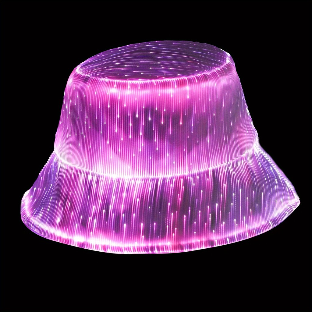 Halloween Decorative Hats LED Hat Rave Bucket Hat, Light Up Crazy Hat 7 ...