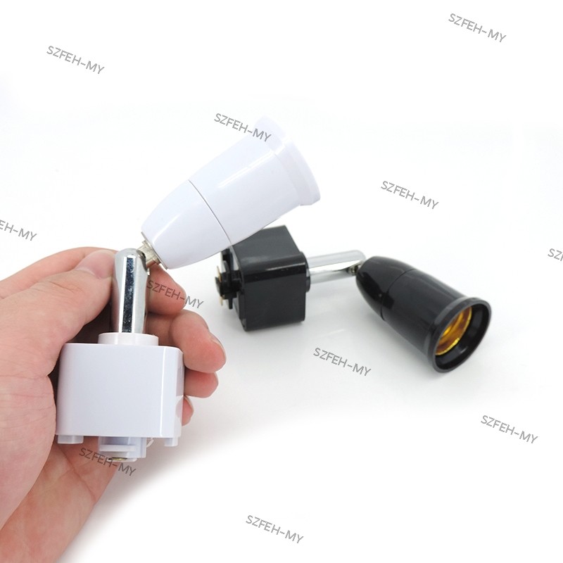 E27 Base E27 Guide Rail Lamp Holder 360 Rotation LED Light Spotlight ...