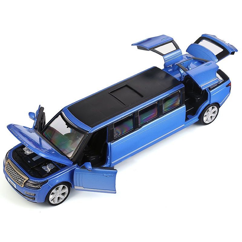 Red Car Alloy Large Size Extended Hummer Car Model Land Rover Range ...