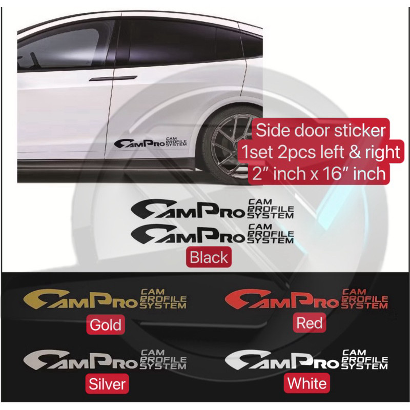 (Ready Stock) S1425# CAMPRO Cam Profile system Çar Sticker For Persona ...
