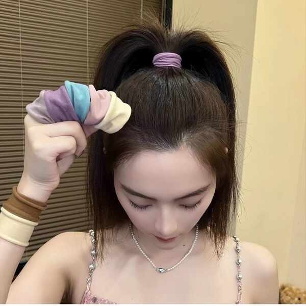 getah rambut hair rope Ikat rambut yang dinaik taraf, topeng jacquard ...