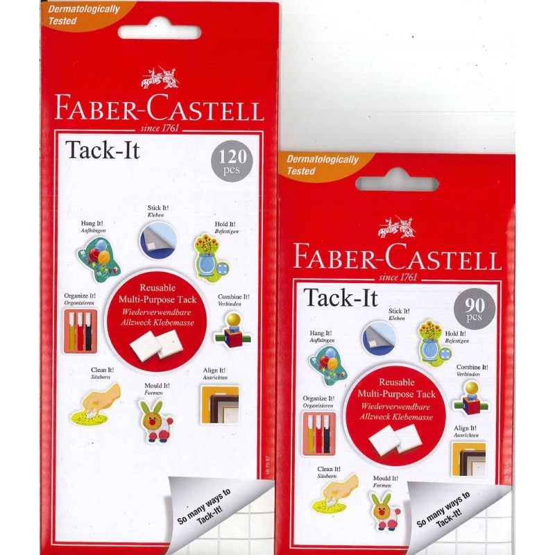 FABER CASTELL TACK IT 120 PCS/ 90 PCS REUSABLE MULTI-PURPOSE TACK ...