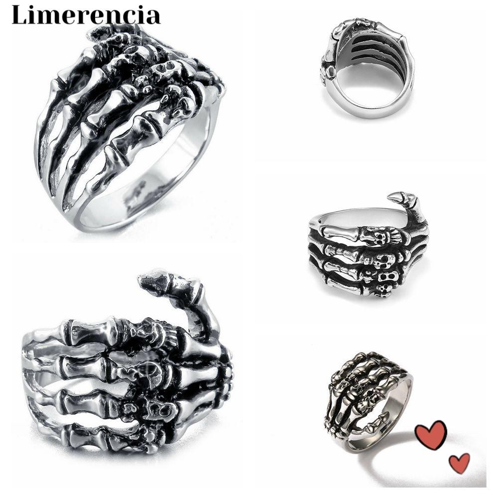 LIMERENCIA Punk Biker Stainless Steel Hip Hop Rings | Shopee Malaysia