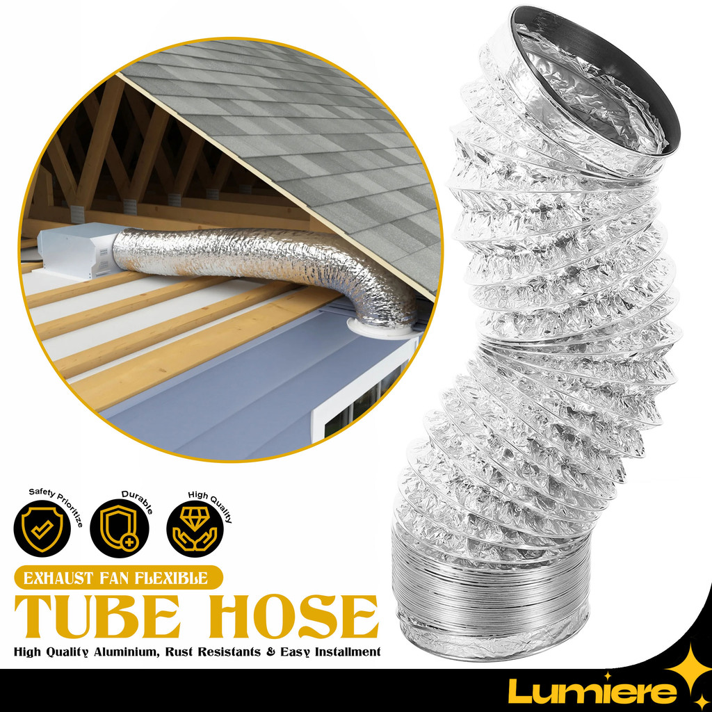 Aluminum Foil Telescopic Exhaust Fan Flexible Hose 100mm 8Mtr ...