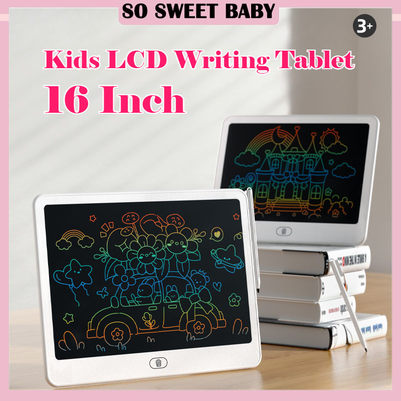 16 Inch Lcd Writing Tablet for Kids Colorful Digital Drawing Graphics ...