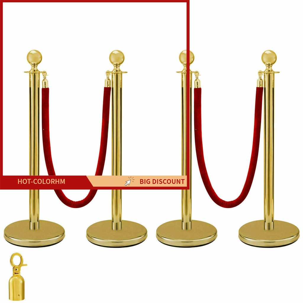 [COLORHM] Velvet Rope Crowd Control Queue Line Barrier For Stanchion ...