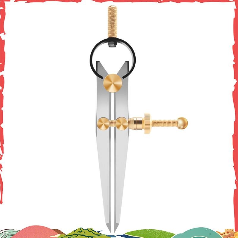 Leather Craft Rotating Craft Tool DIY 6 Inch Adjustable Lockable Steel Divider Wing Leather Compass