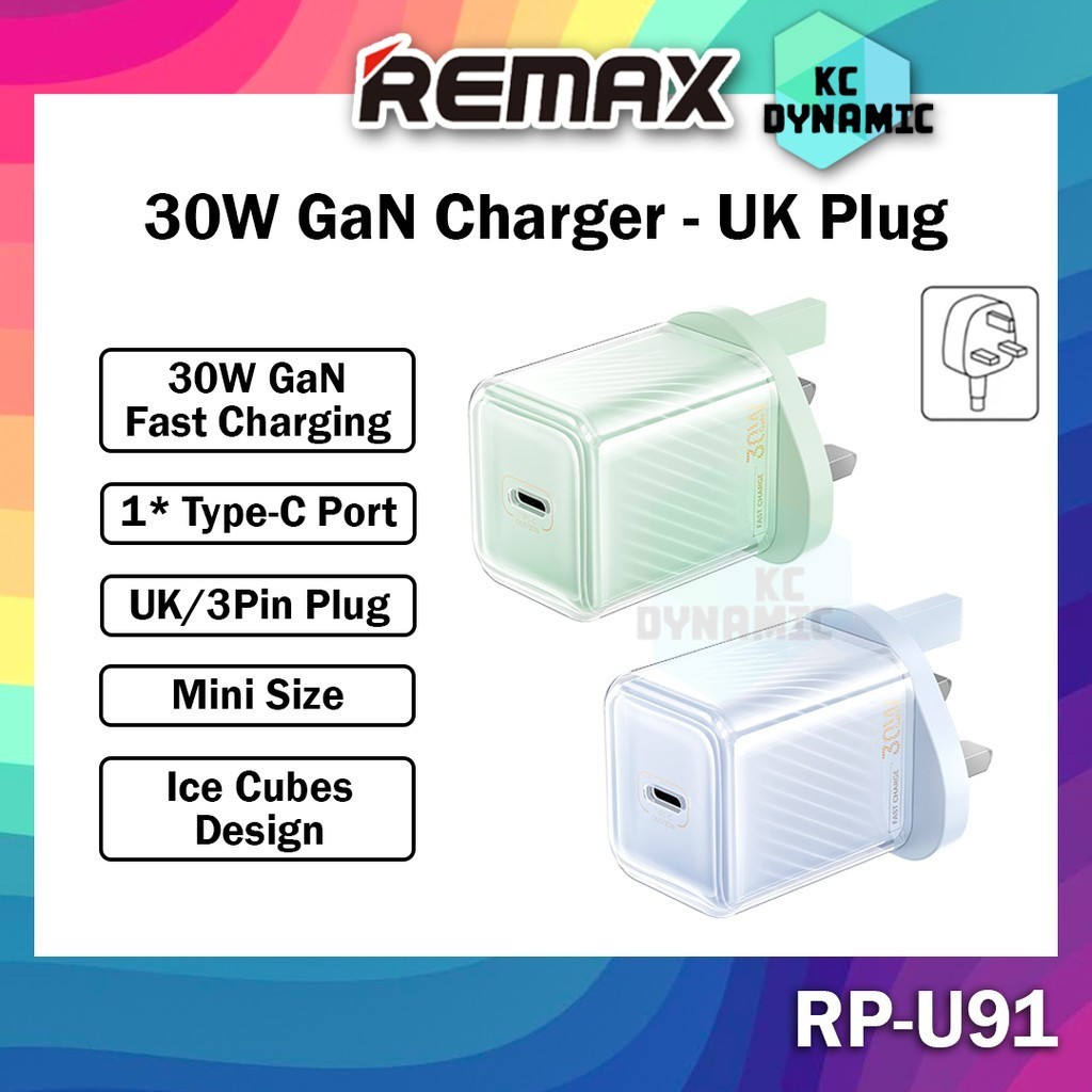 Remax RP-U91 30W GaN Charger Adapter Type-C PD 30W Charger Fast ...