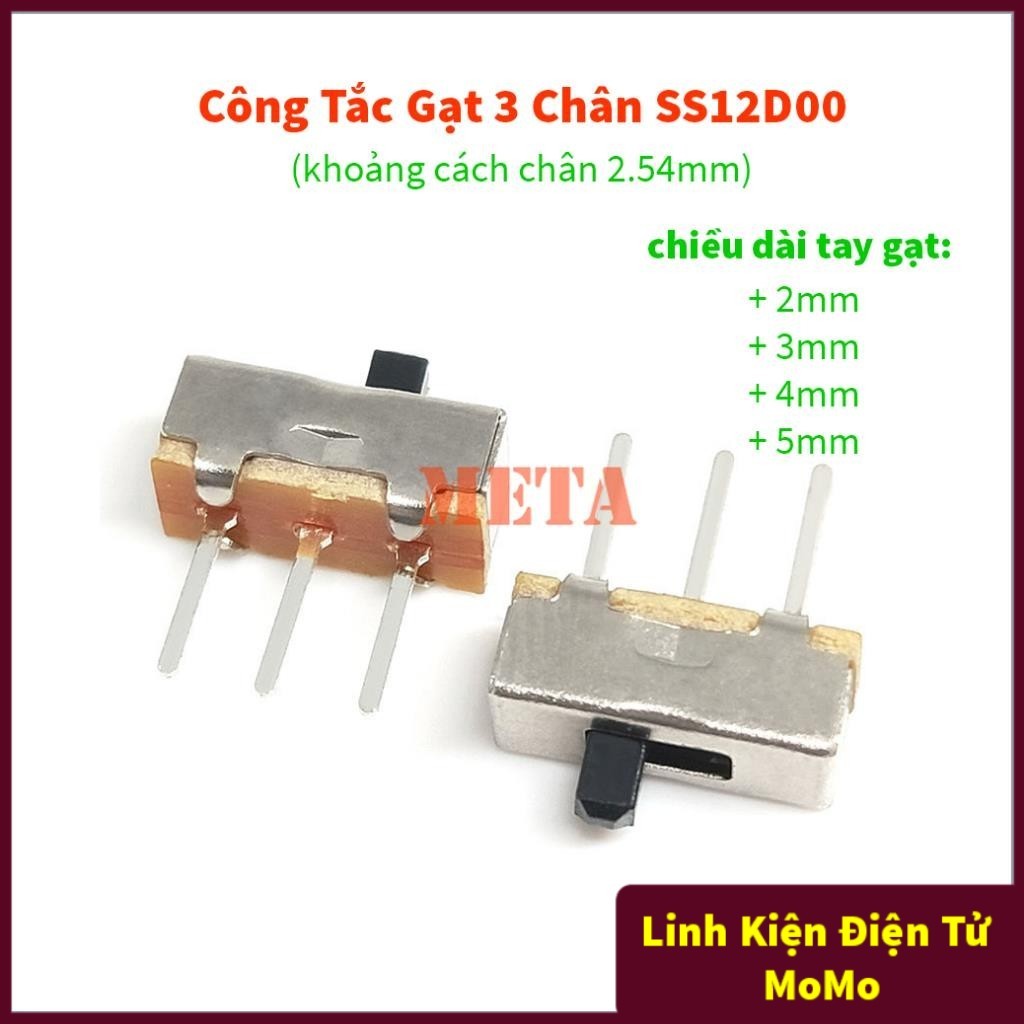 [BAG Of 5 PCS] 3-pin Lever Switch SS12D00, pin distance 2.54mm, lever ...