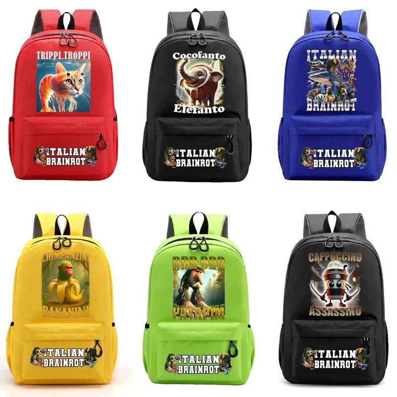 Italian Brainrot backpack Tungtung Sahur multifunctional student book ...
