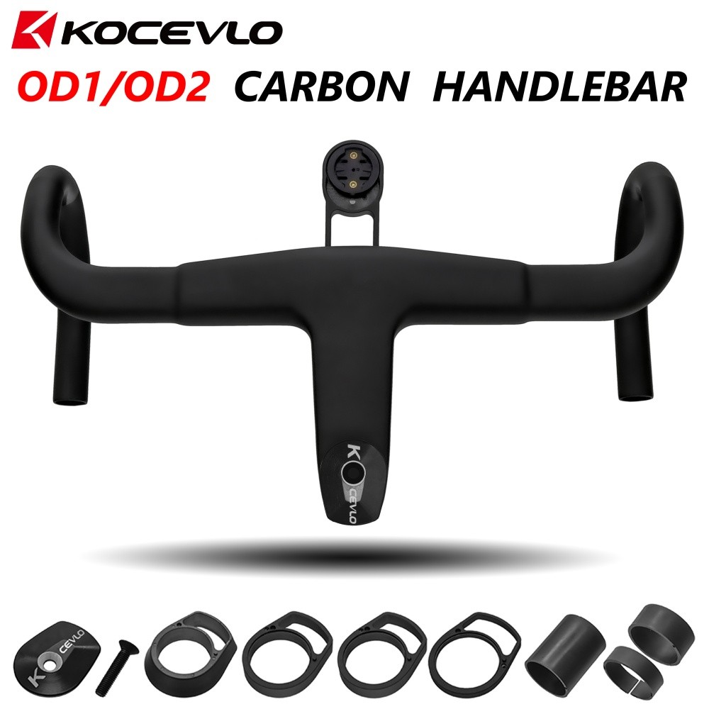 KOCEVLO Road Bicycle Handlebar 28.6/31.8mm Carbon Fiber Integrated ...