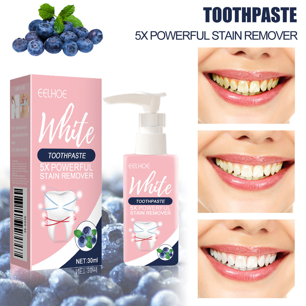 EELHOE Blueberry Toothpaste Gently Clean Teeth Fresh Breath Clean Daily ...