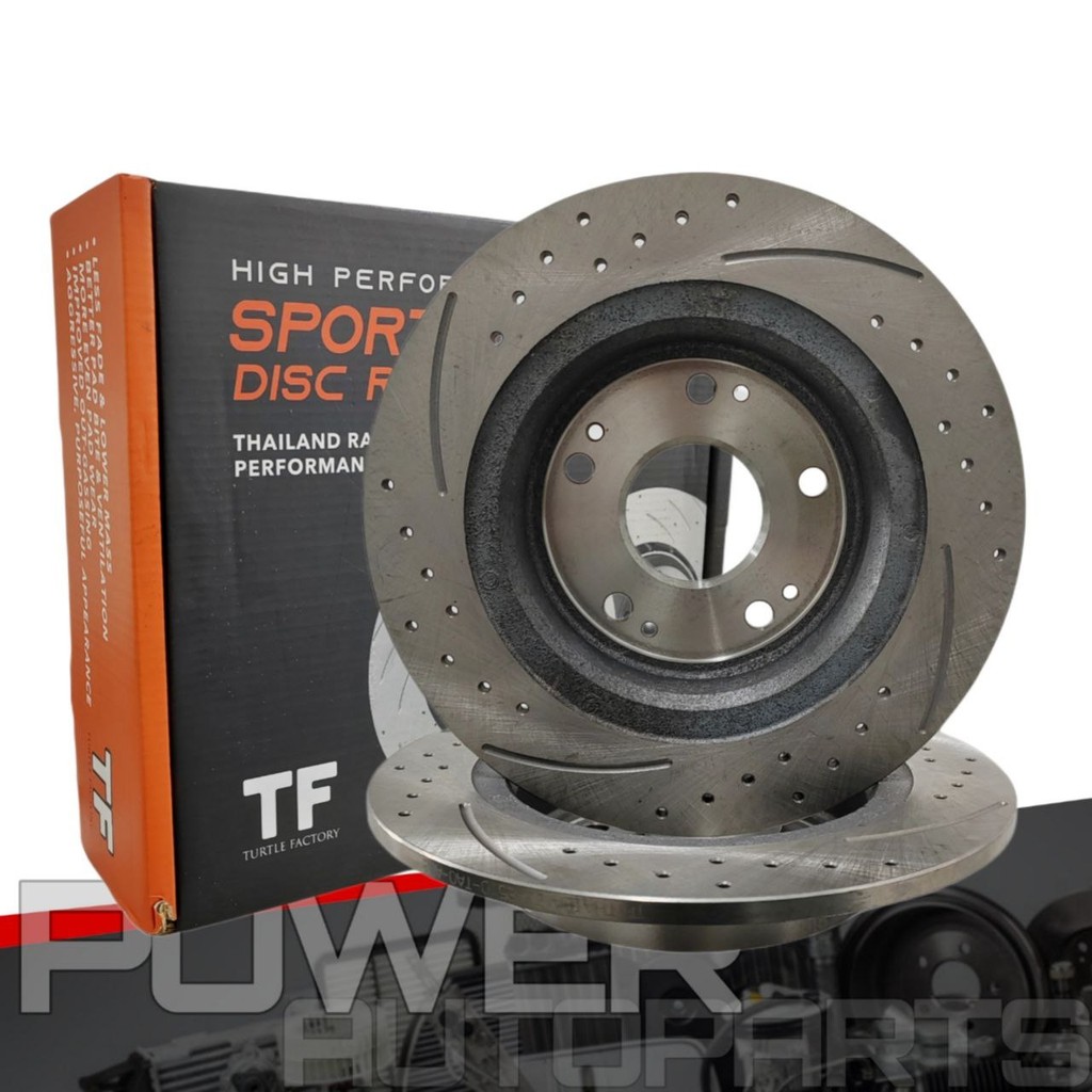 ORIGINAL TF THAILAND SLOTTED & DRILLED DISC ROTOR (RR) FOR HONDA ACCORD ...