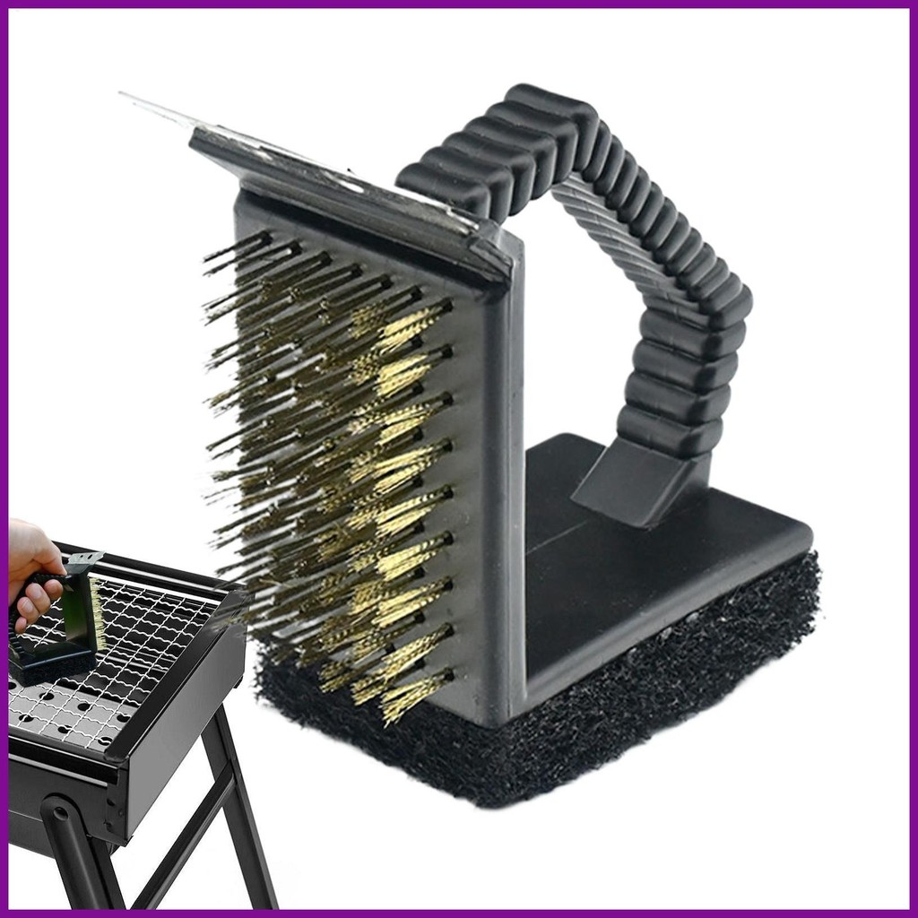 Grill Cleaner Copper Wire Brush Right Angle Copper Wire Scraper Tool ...